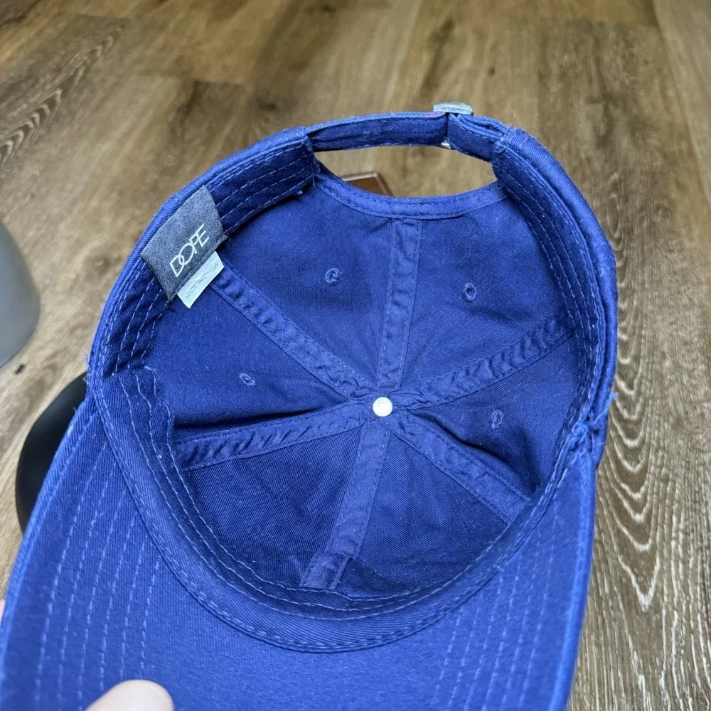 Dope Sport Hat Navy Blue White Red Yacht Sail‎ UK London Look Dad Cap